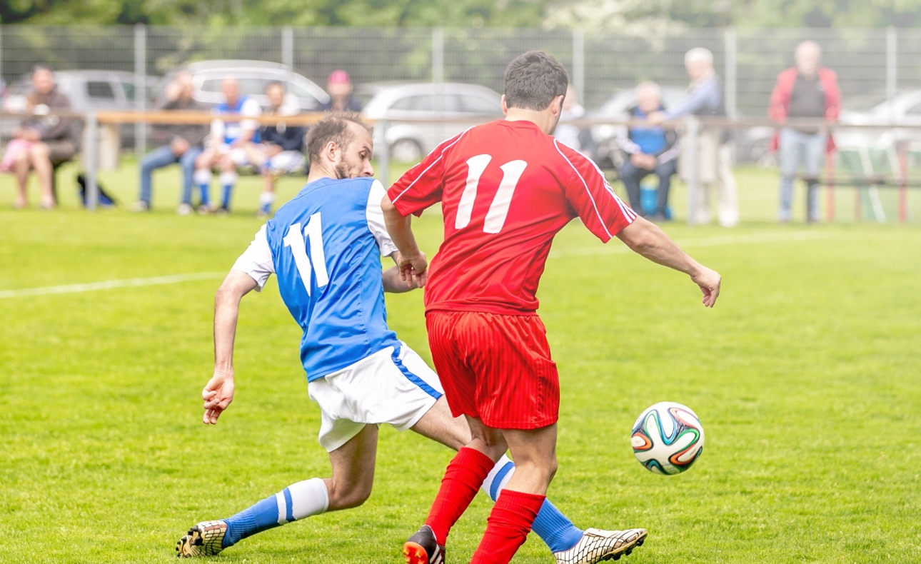 Spennende fotballkamp